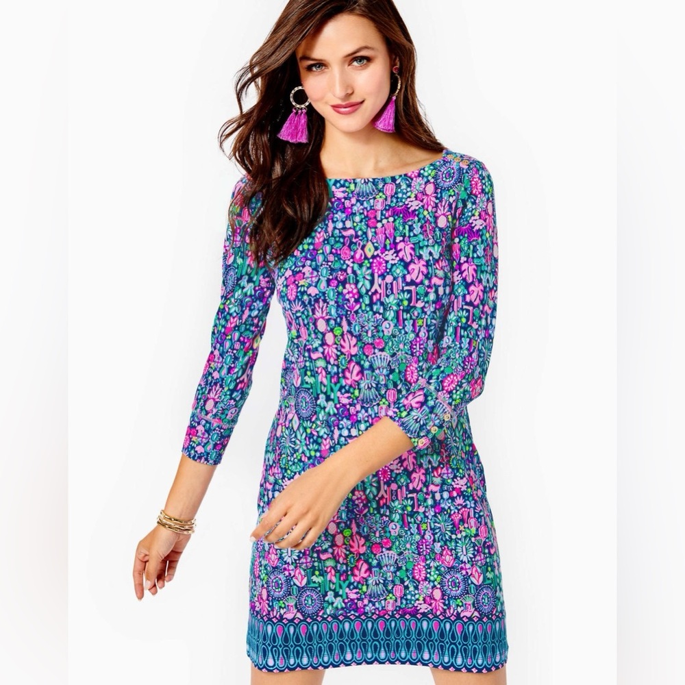 Sophie Dress in Low Tide Navy Jewelry Print